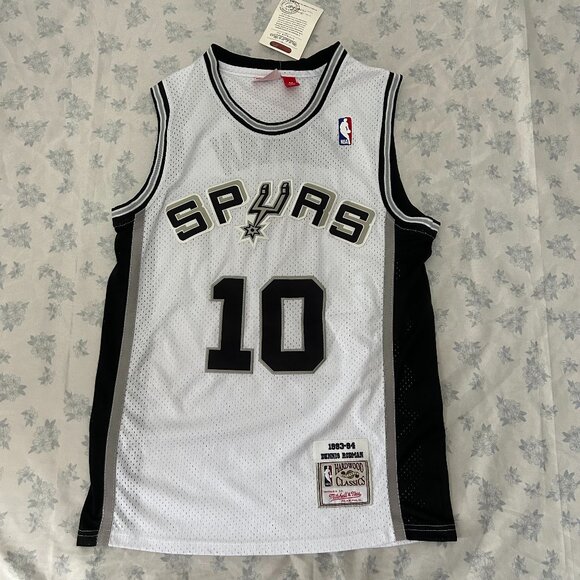 NBA Dennis Rodman White San Antonio Spurs #10 Jersey - Picture 1 of 6